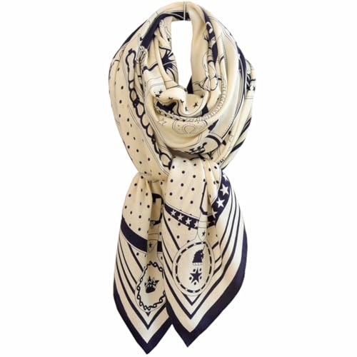 Women's Mulberry Silk Scarf Wolle Scarf, Double sided printing,53