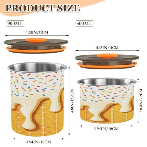 Contenedor de café hermético de acero inoxidable 500ml miniatura 3