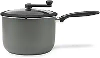 Brinox - Pipoqueira Ceramic Life Pic Poc Ø22 5,5L Tampa com Vidro Temperado - Cinza/Camurça
