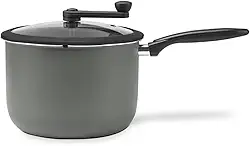 Brinox - Pipoqueira Ceramic Life Pic Poc Ø22 5,5L Tampa com Vidro Temperado - Cinza/Camurça