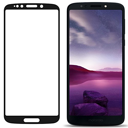 Motorola Moto E5 Xt1920Dl / Moto G6 Play/Moto G6 Forge Tempered Glass Screen Protector, Coveron Invisiguard Series Complete Full Front Screen Protector - Hd Clear With Black Rim #TOP3