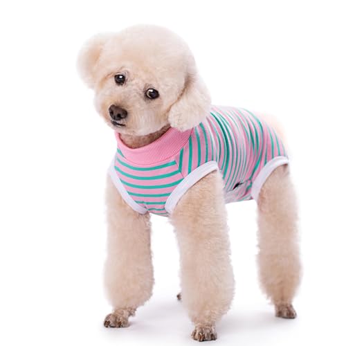 Image of 2 Packs Pet Dog Recovery Onesie Suit for Dogs Cats After Surgery,Dog Abdominal Wounds Bandages Cone E-Collar Alternative. (Grey, M)