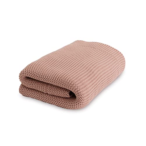 Image of Natemia Knitted Baby Receiving Blanket, Ultra Soft Organic Cotton 30”x 40” Stroller and Nap Time Toddler Blanket