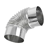 Conduit de cheminée anti-brûlure : le conduit d'évacuation en acier inoxydable offre une excellente barrière et contribue à prévenir les incendies au niveau du système de ventilation et du conduit de poêle de cuisine