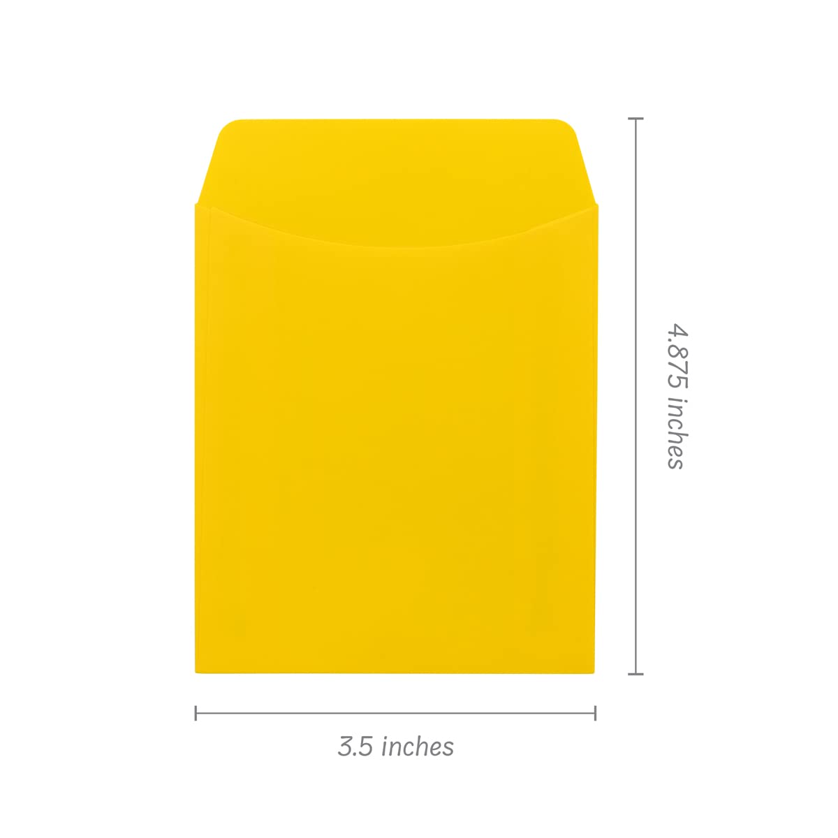 Hygloss 30 Pcs Library Card Pockets 3.5x5 Inch - Self-Adhesive Pocket Envelopes - Yellow Classroom Envelope Pockets - Ideal for Organizing - Colorful Small Library Book Pocket