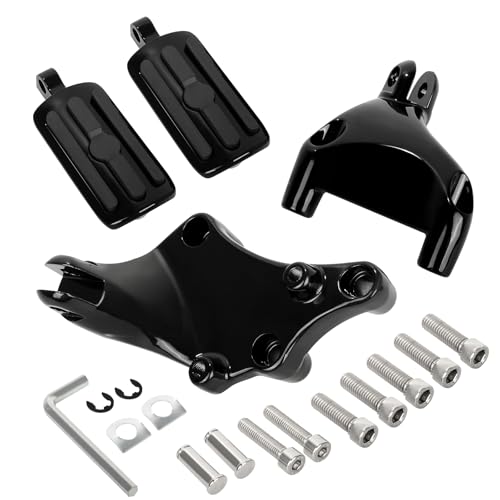 Image of Passenger Footpegs pegs for Harley Sportster XL 2014-2022,for XL1200,XL883,Seventy-Two,Iron 1200 883,Forty-Eight, Black Rubber Style