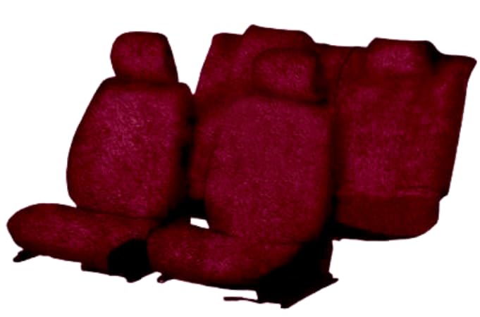 Image of Cotton Car Seat Cover for Maruti Omni (5 Seater) (Maroon)