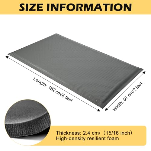 Image of Anti Fatigue Mat 2x6 Ft 15 /16 inch Thick Soft Sponge Ergonomic Mat