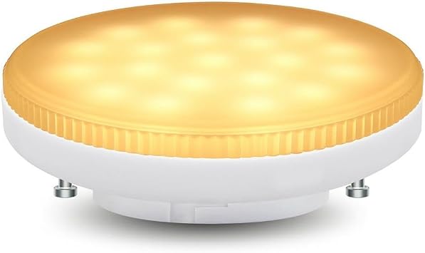 GX53 LED Light Bulb 5W, Warm White 3000K or Cool White 6000K Ceiling Lamp Replacement for Kitchen, Closet and Cabinet Lighting Fixtureswarm white