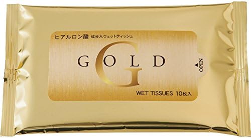 Amazon Co Jp ゴールドウェットティッシュ10p 清潔 ウエットティッシュ 日本製 国産 こども 赤ちゃん あかちゃん ベビー べびー 金 ごーるど 100 ドラッグストア
