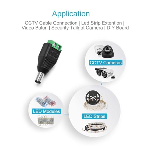 Image of MX RCA to Terminal Block Adapter, 20 Pack Female Audio Video Connector, Black and Green, Screw Terminal Block Connectors