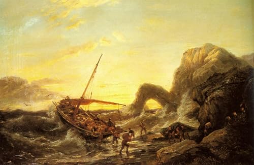 Lienzo Il Naufragio Di Pieter Christian Dommerson para Decoración de Salón Clásico
