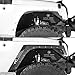 Hooke Road Inner Fender Liners Front Wheel Well Liners for 2007-2018 Jeep Wrangler JK & Unlimited Sport Sahara Rubicon 2/4 Doors (Black Aluminum)