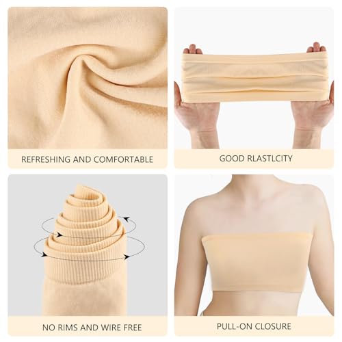 Girls Strapless Bandeau Bra Teens Training Bras Big Kids Cropped Sports Bralette Seamless Crop Top3