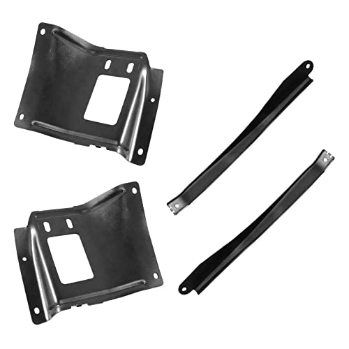 Bumper Bracket Front Left And Right Compatible With 2005 2006 2007 F-Ord F250 F350 F450 F550 Super Duty / 2005 F-Ord Excursion Set Of 4 Front Driver And Passenger Bumper Brackets #TOP5