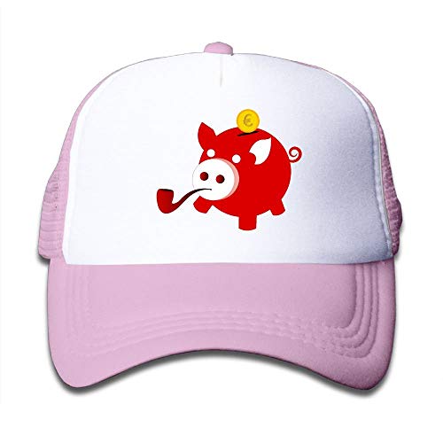 Preisvergleich Produktbild Boy & Girl Rote Netzkappen, Trucker-Baseballmützen, rotes Sparschwein