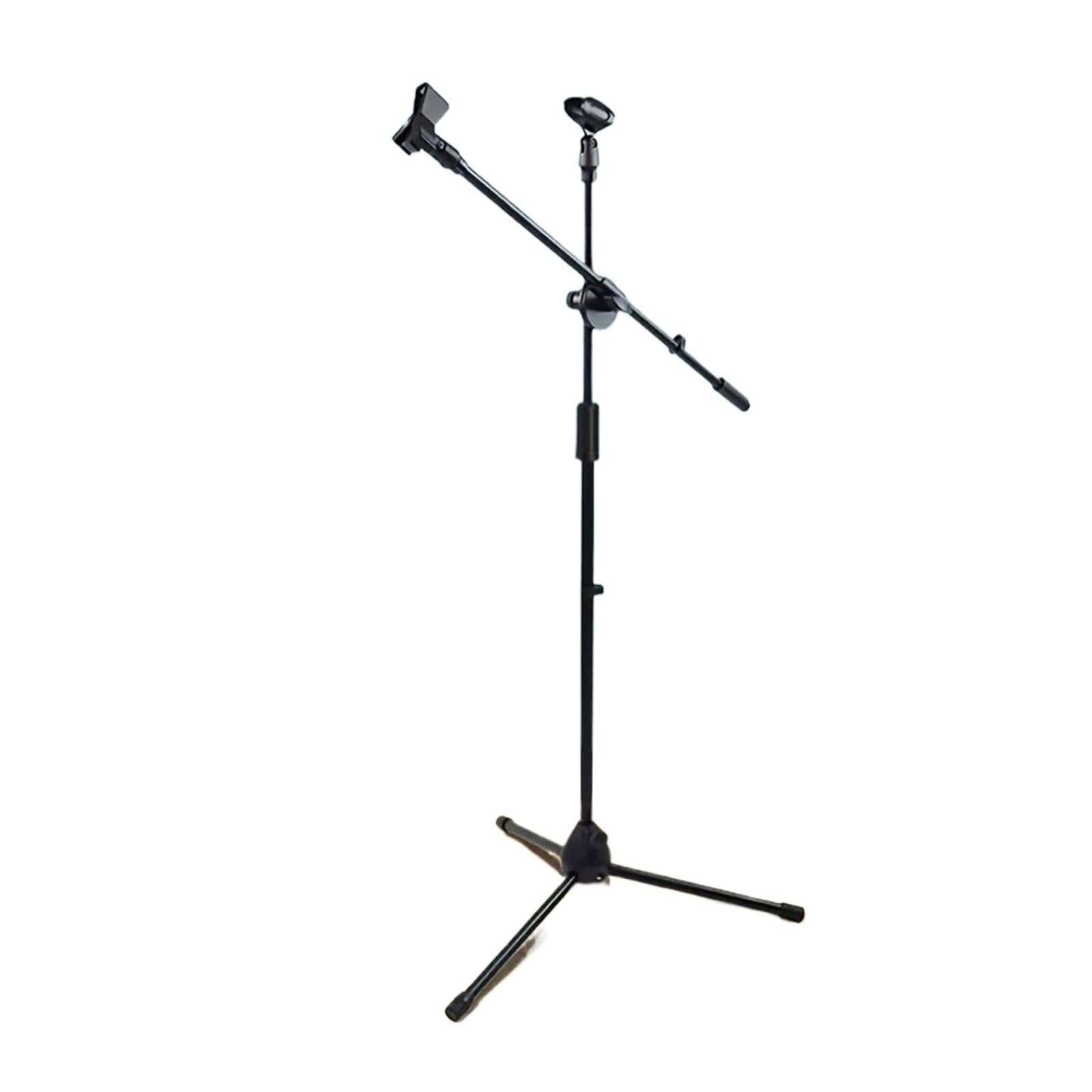 Soporte de micrófono de piso de doble brazo for canto e instrumentos