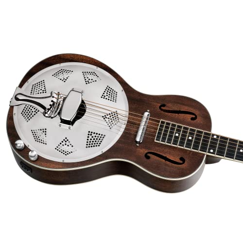 Ortega Guitars Guitare à résonateur acoustique-électrique série Americana 6 cordes, droite, Whiskey Burst (RRG30E-WB) - Les Beatles, Paul McCartney, John Lennon, RIngo Starr, George Harrison Ortega Guitars Guitare à résonateur acoustique-électrique série Americana 6 cordes, droite, Whiskey Burst (RRG30E-WB) – Image 5