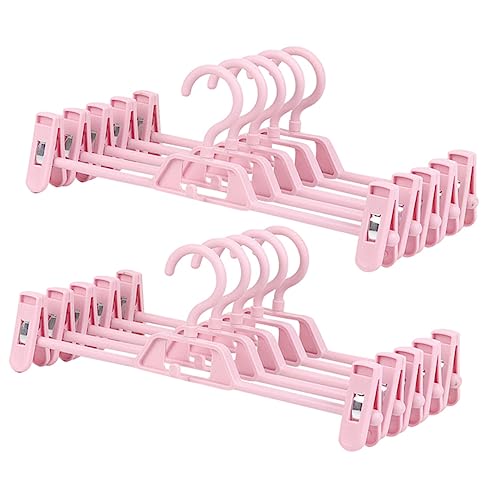 MUCKLILY 10Pcs Underwear Storage Hanger Clips Space Saving Pants Rack for Home Plastic Clothes Hangers for Adults for Wardrobe Organization