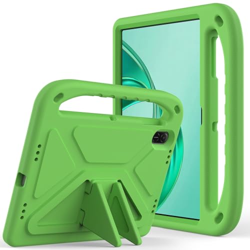 Coque Honor Pad X8A 11 antichoc enfant avec poignée support et bandoulière verte