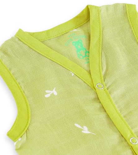 Image of YUV Baby Girls & Boys 100% Cotton Muslin Jabla Printed Snap Button T-Shirts, Pack of 5