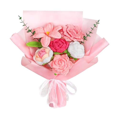 Fleurs au crochet et tulipe tricotée pour exprimer votre amour éternel