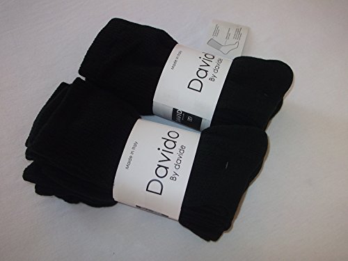 davido Mens diabetic Socks crew made in Italy 100% cotton 6 pairs3