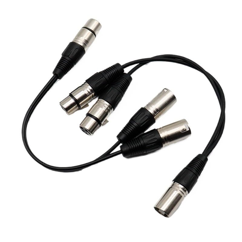 Kabel rozdzielający XLR Y 3-pinowy żeński na podwójny męski przewód przejściowy do mikrofonu miksera audio Studio DJ 1 m 2 m 300 cm 5 m 10 m 15 m (1 żeński do 2 mężczyzn, 1 m)