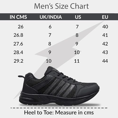 Image of BRUTON Running Shoes Lightweight Sport Shoes for Men- Black