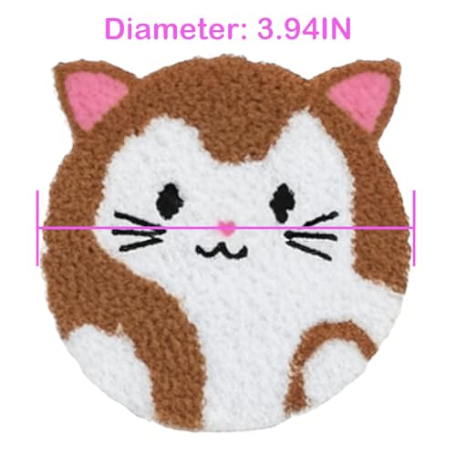 Image of 57lilina 6pcs Coaster Punch Needle Kit for Beginners & Adults, Animal Cat | Complete Step-by-Step Guide Make Punch Stitching Embroidery Art Drink Coasters, Easy DIY Hobby Craft Set for Women Starter