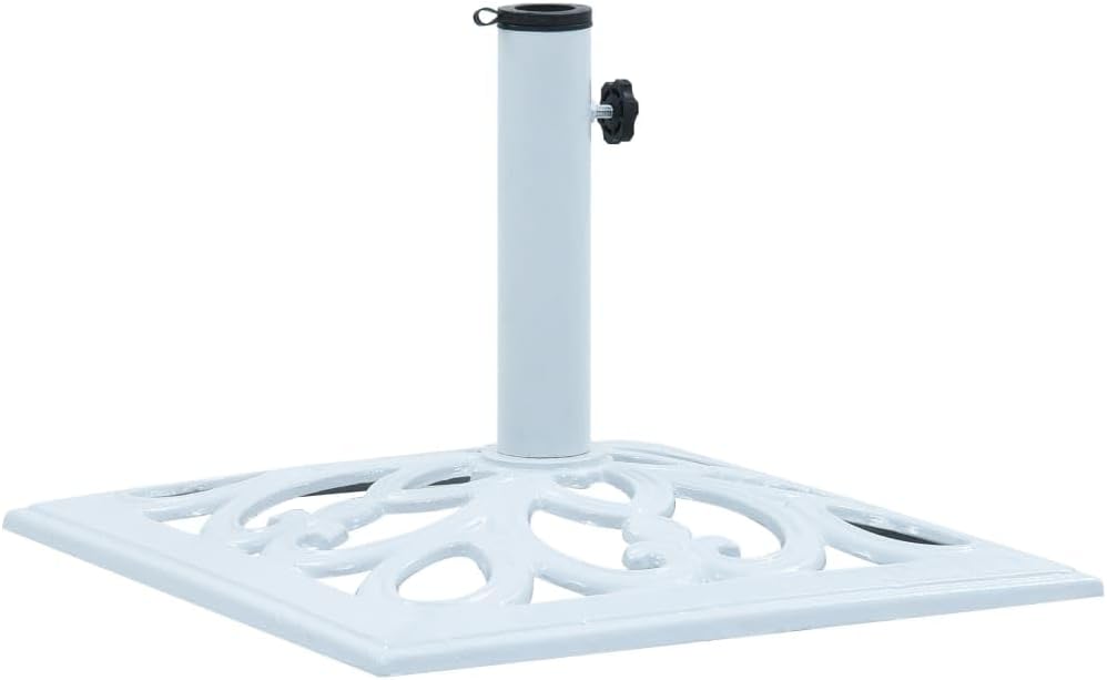 vidaXL Durable Cast Iron Umbrella Base in White