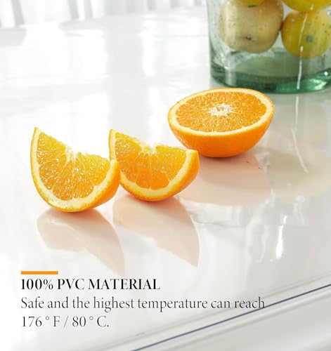 Image of Deep Dream 1.5mm Clear Desk Cover Protector, 18x51 Inch Clear Desk Cover, Rectangular Vinyl Desk Pad, PVC Plastic Table Cover for Office, Dresser, Night Stand, Computer & Writing Desk Tabletop