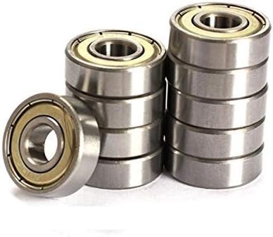 608 ZZ Ball Bearings(10PCS), 608ZZ Metal Double Shielded Miniature Deep Groove Skateboard Ball Bearings (8mm x 22mm x 7mm) - 1