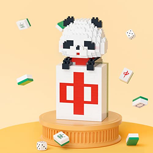Larcele Micro Building Blocks Animal Set, DIY Mini 3D Building Toy Bricks,496 Pieces KLJM-09 (Zhong Panda) - Image 4