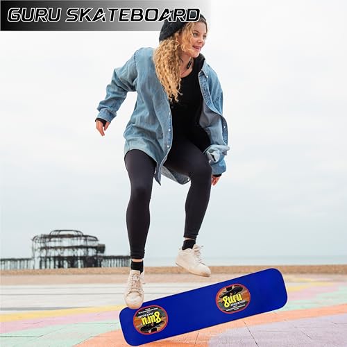 Image of GURU Skateboard, Wooden Non-Slip Skateboard for Kids, Adult, Casterboard /Skate Board /Hoverboard /Longboard for Beginners, Learners, Training Purpose for All Age Group