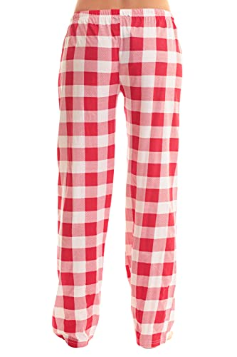 Image of Just Love Women's Buffalo Plaid Pajama Pants, 100% Cotton Jersey Knit Sleep and Lounge PJ Bottoms