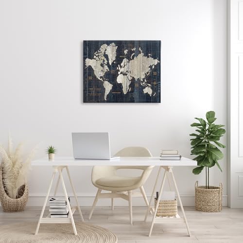 Stupell Industries AB-518_CN_30X40 Distressed Antique World Map Rustic Aesthetic thumb #1