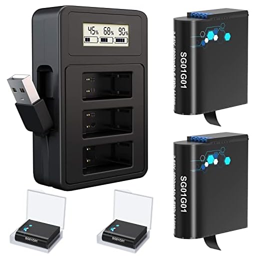 TOMSHEIR Battery 1800mAh(2 Pack) and USB Fast Charger Replacement Battery for GoPro Hero 8/7/6/5 Black (Fully Compatible with Original)