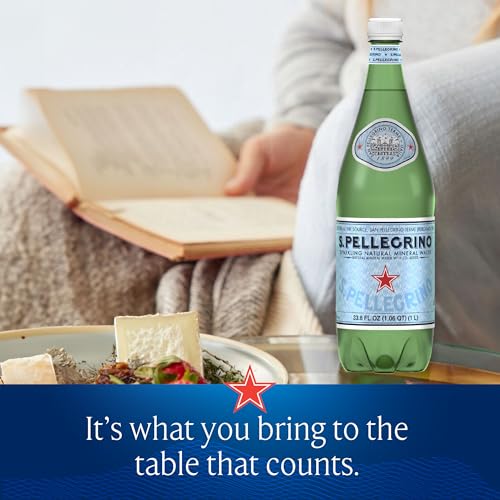 Image of S.Pellegrino Sparkling Mineral Water, 33.8 Oz Plastic Bottle | Natural sparkling mineral water; single 33.8 fl oz plastic bottle