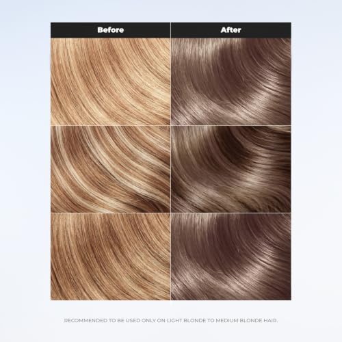 Image of XMONDO Color Dark Ash Blonde Color Depositing Mask & Semi-Permanent Hair Dye Super Gloss Infused with Bond Boosters for Nourishment, Revitalize & Repair, Vegan Formula, 8 Fl Oz | 7A Shade, Semi-Permanent Hair Dye, Infused with Bond Booster & Lusterhance Technology for High-Gloss Shine, Vegan Formula