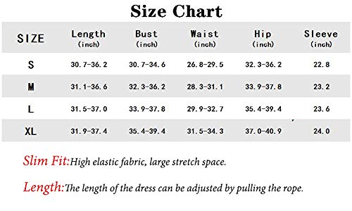MiiVoo Women's Sexy Club Ruched Long Sleeve Drawstring Mini Bodycon Dress - Image 7