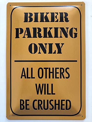 Targa In Metallo Vintage 20x30cm | 10 Reasons To Be With A Biker | Insegna Da Bar E Garage Con Scritta In Inglese | Antiruggine - 5