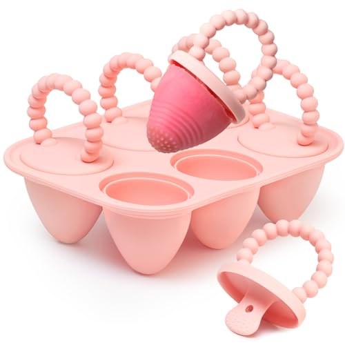 Image of All-Silicone Baby Popsicle Molds with Sticks, AODISTUCE Mini Popsicles Molds for Babies Breastmilk Popsicle Molds for Teething Relief, Frozen Treats Maker Popsicle Maker Ice Pop Mold for Toddlers Kids