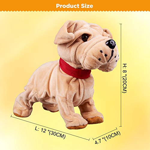 Marsjoy Barking Electronic Toy,Walking Barking, Wagging Tail Electronic Dog, Plush Stuffed Animal Dog, Interactive Puppy Animated Dog, Touch Control, Robot Dog For Boys Girls Kids Length 12" #TOP3