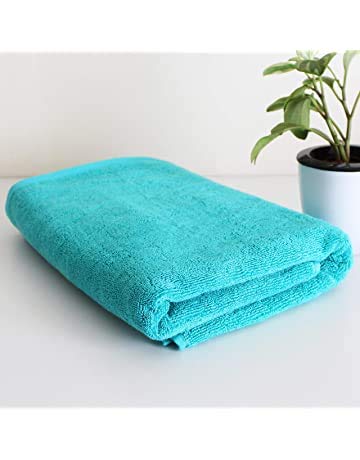 Image of Global Home 100% Cotton Bath Towel II 500 GSM II Lt Blue II 140 X 70 cm - 2pc Set for Gym, Kitchen, Home, Bathroom or Spa, Wash Basin, Hotel