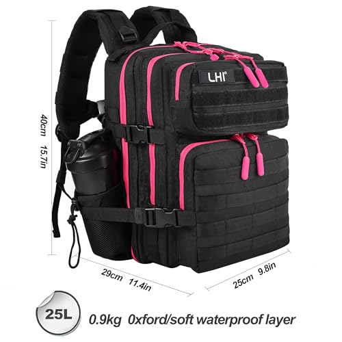 Image of LHI Tactical Military Backpack for Men and Women 25L /35L Army Assault Pack Bag Small Rucksack with Bottle Holder