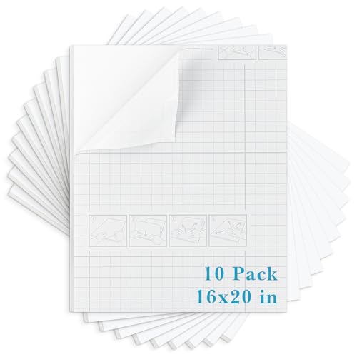 AUEAR, 10 Pack White Self Adhesive Foam Boards 16x20x3/16" with Self-Adhesive Back - Photo Mounting, School Presentations, Arts & Crafts - Easy Peel & Stick, Perfect for Home Decor & Student Projects