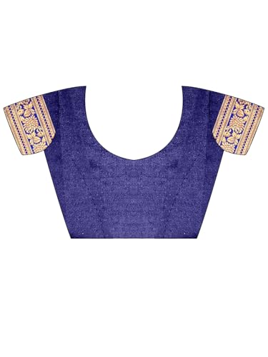 Image of AKHILAM Women's Kanjivaram Woven Soft Silk Saree With Blouse Piece
