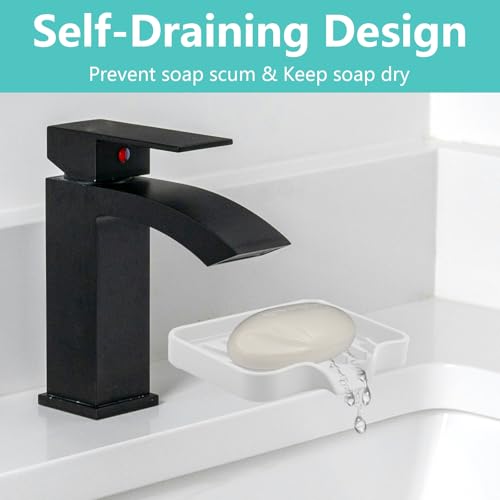 YoHyien 2 Pcs Silicone Soap Dish with Drainage, Anti-Slip Soap Holder, Self Draining Soap Tray for Shower Bathroom & Kitchen - Image 3