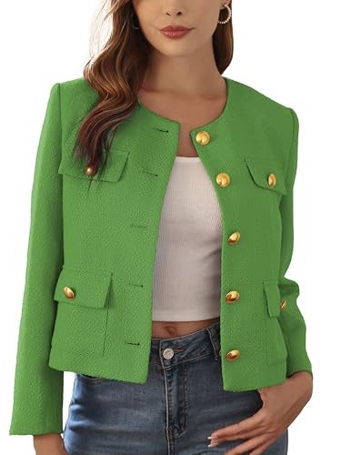 Image of M.Infisavo Cropped Tweed Blazers for Women